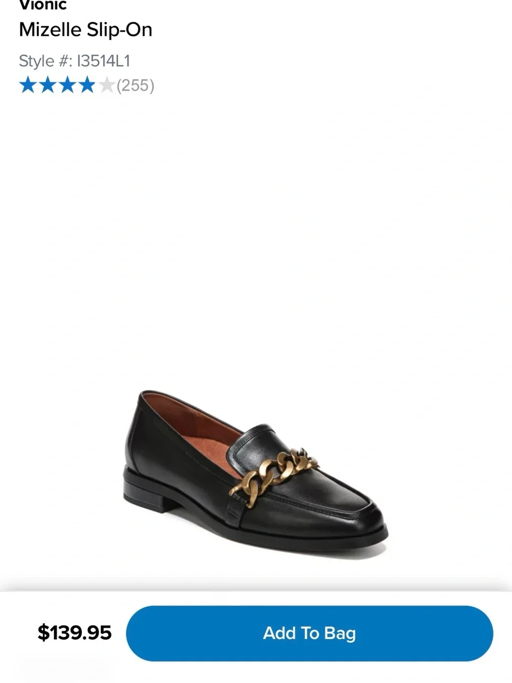 Vionic sleek black